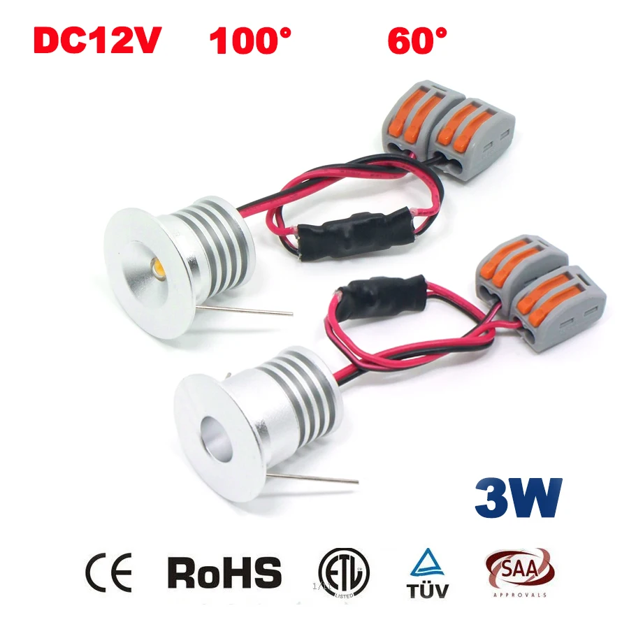20 шт. 3 Вт 23 мм 240Lm 12V 24V Светодиодный светильник CE по ограничению на использование