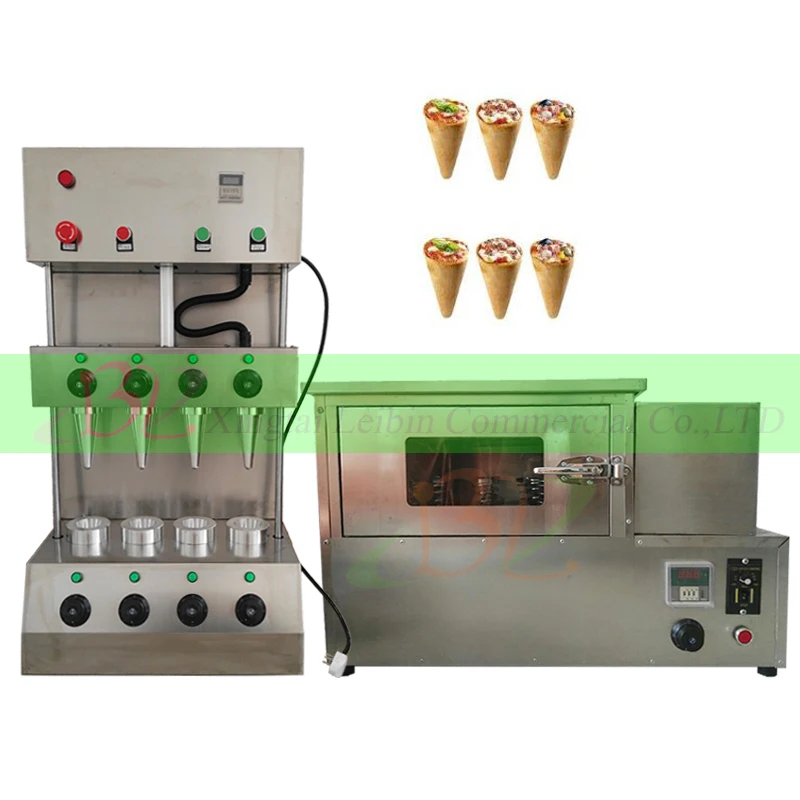 

New designed 4 Moulds Pizza Cone Machine/Easy operation kono pizza making machine with free shipping