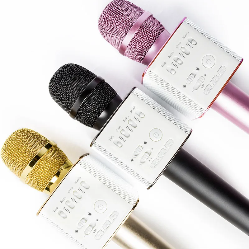 

Q9 Wireless Karaoke Microphone Bluetooth Speaker 2-in-1 Handheld Sing & Recording Portable KTV Player for iOS/Android