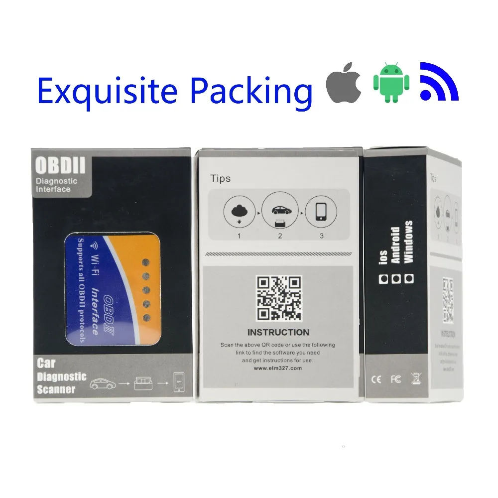 Супер Мини ELM327 Wi Fi Bluetooth V1.5 OBD2 OBDII код читателя ELM 327 диагностики авто сканер
