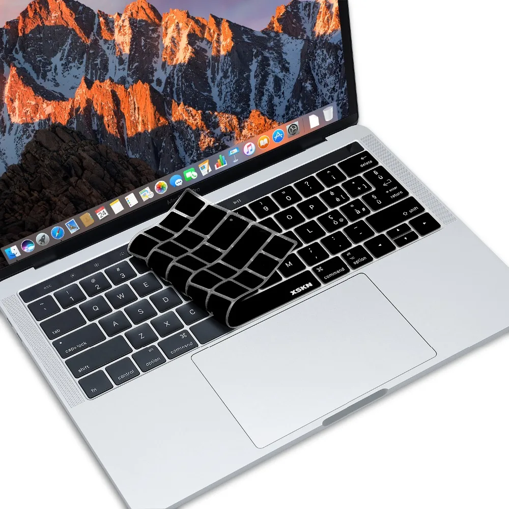 XSKN Italian Silicone Keyboard Skin Italiano Protector for 2016 New Macbook Pro 13.3 Inch A1706 & 15.4 Inch A1707 Plus Gift