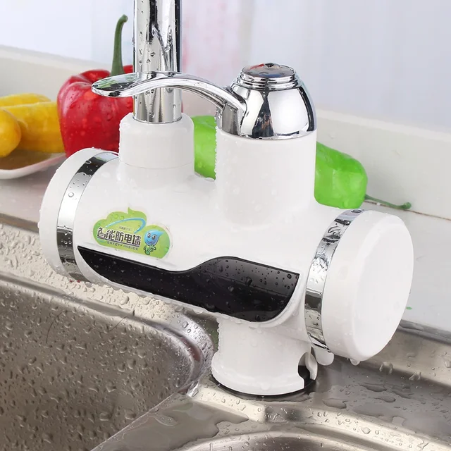 Electric Water Heater LED Digital Display Kitchen Faucet Tankless Instant Heating Kitchen Mixer Tap AU Plug Household 220V 3000W