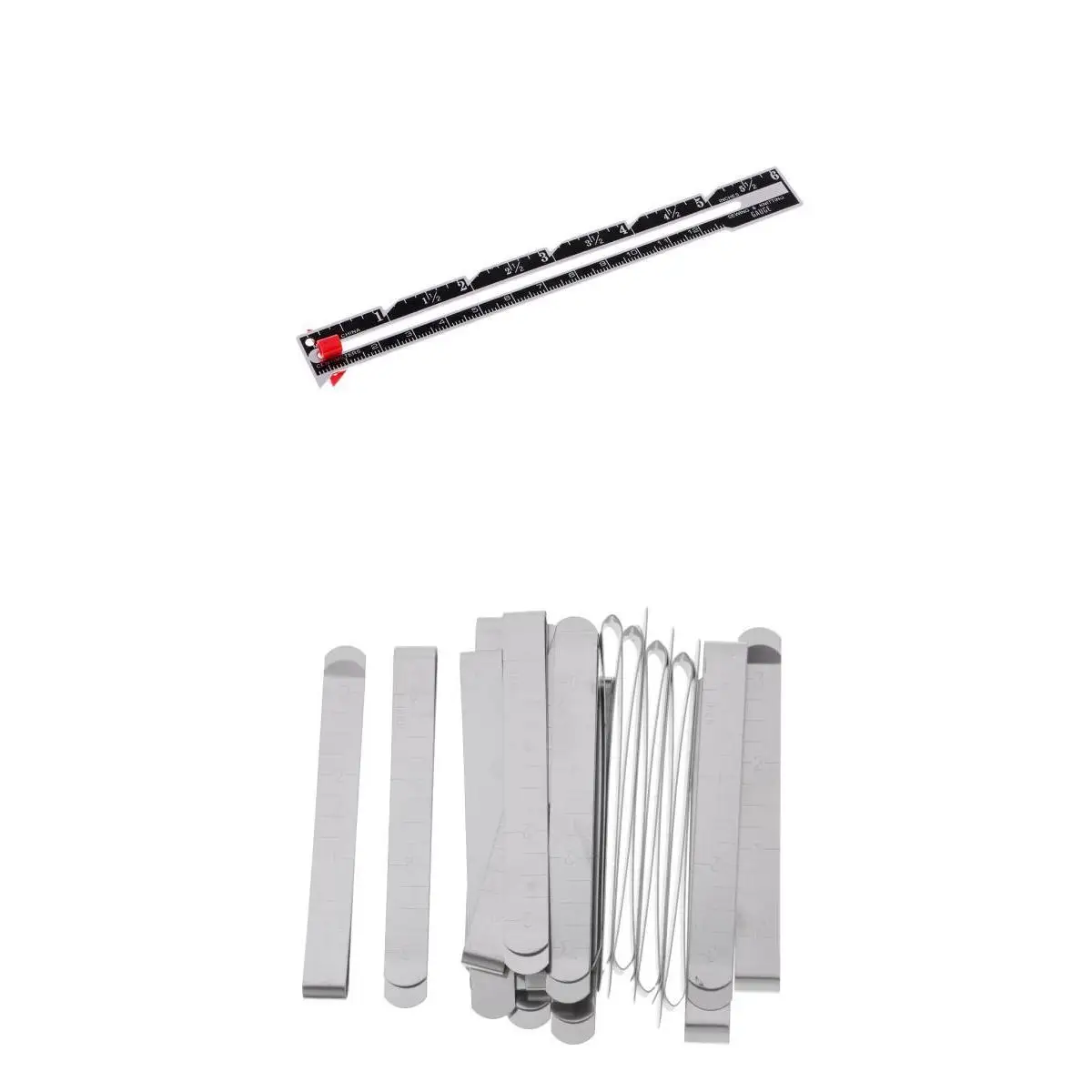 21Pcs Sewing Knitting Gauge Hem Clips Garment Measuring Ruler DIY Craft Tools