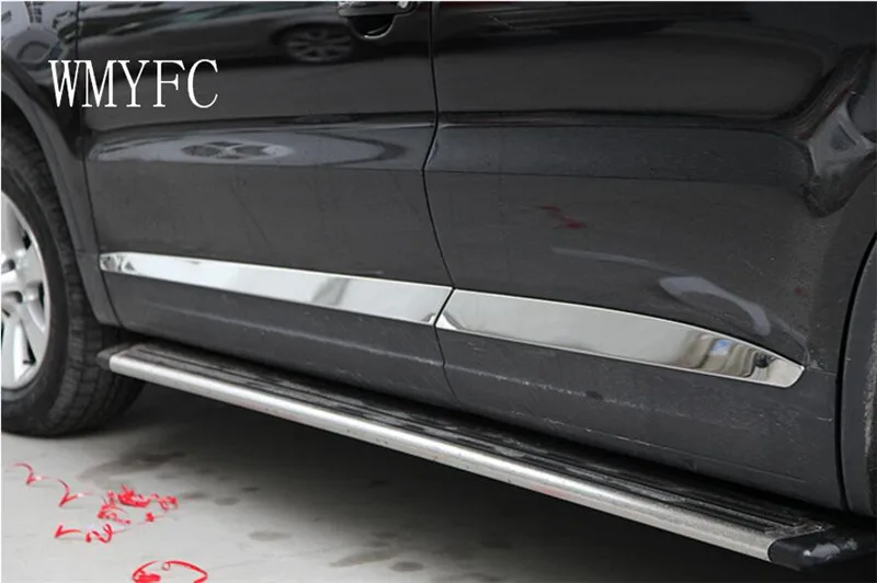 Stainless Steel Side Door Body Molding Trim 4Pcs For Volkswagon VW