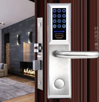 

Electronic Smart Home Digital LED Touch Screen Password Keypad Door Lock with Key and Card ET958pw