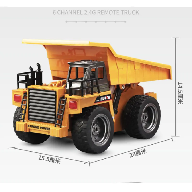 HUINA погрузчик HUINA 1540 RC самосвал 1/18 2,4G 6CH сплав версия 360 градусов вращения строительная техника игрушка подарок