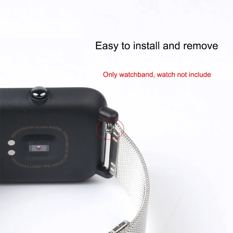 Ремешок для смарт часов SIKAI 20 мм из нержавеющей стали Xiaomi Amazfit Bip BIT PACE Lite Youth