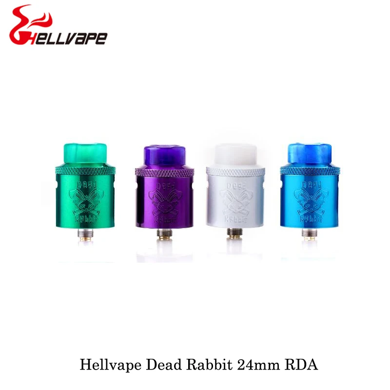 

electronic cigarette Vape Hellvape Dead Rabbit 24mm RDA Vaporizer Gold plated positve post 510 pin Fit SMOK Alien Box Mod Vape