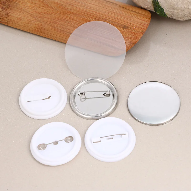 

80pcs 4.4cm Metal Blank Badge Pin Brooch Base Round Badge DIY Jewelry Finding