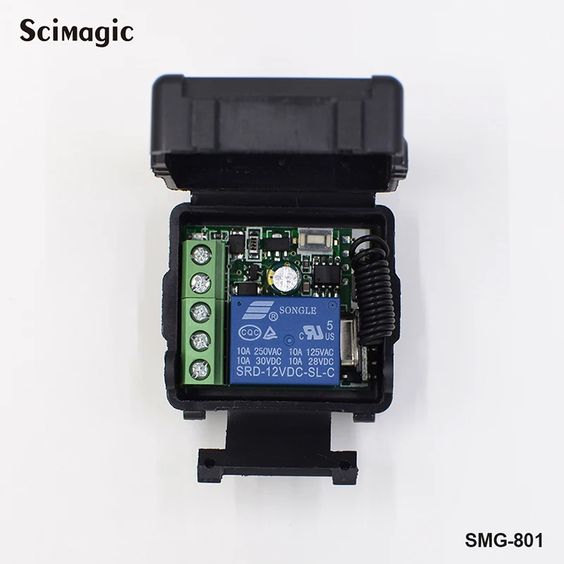 

DC 12V 10A 1 Ch 315/433MHz Channel Wireless RF Remote Control Transmitter Receiver Relay Switch