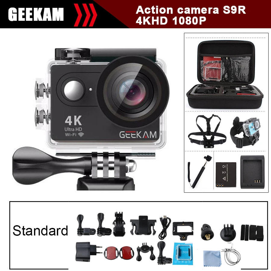 экшн камера S9/S9R 4к 1080P видеокамера шлем фотоаппарат gopro стиль OEM eken h9 видео камеры