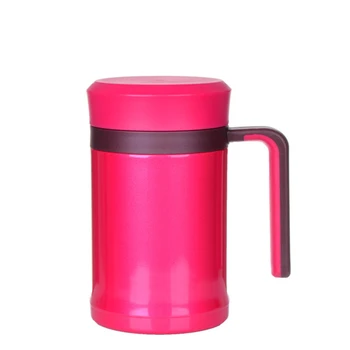

red stainless steel thermos inox tea filter office mug handle good gifts for women stainless steel lid keep warm long time
