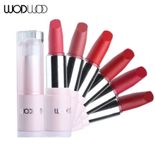 Бренд WODWOD макияж 6 цветов бархатный увлажняющий крем batom матовое покрытие губная помада, долговечная Водонепроницаемая красная помада оттенок