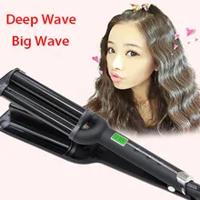 Профессиональный волос Вэйвер волны бигуди Керамика щипцы для завивки волос 3 баррель зажим волны бигуди