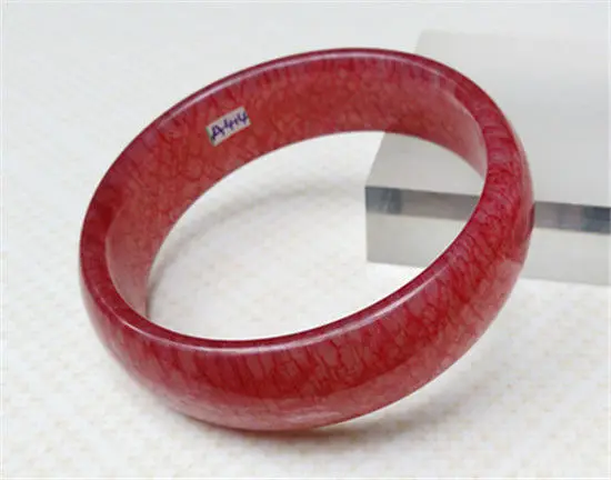 

FREE SHIPPING>>>@@ NEW Xiuyan Jade 100% NATURAL SERPENTINE JADE RED JADE BRACELET 60.5MM NEW