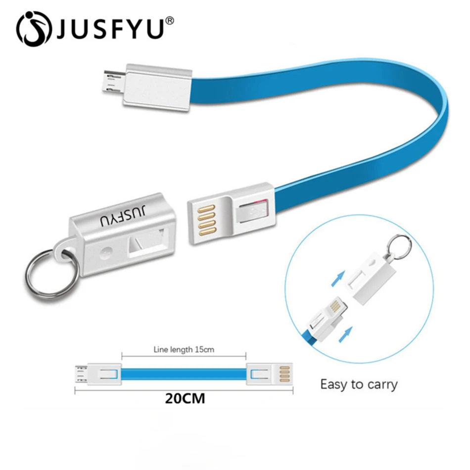 Портативный зарядный кабель Micro USB для iPhone iPod Andriod Тип C зарядное устройство провод