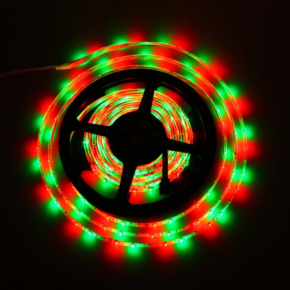 5 м/лот 3528 водонепроницаемый RGB LED Гибкая полоса света 300 светодиодов с 24/44