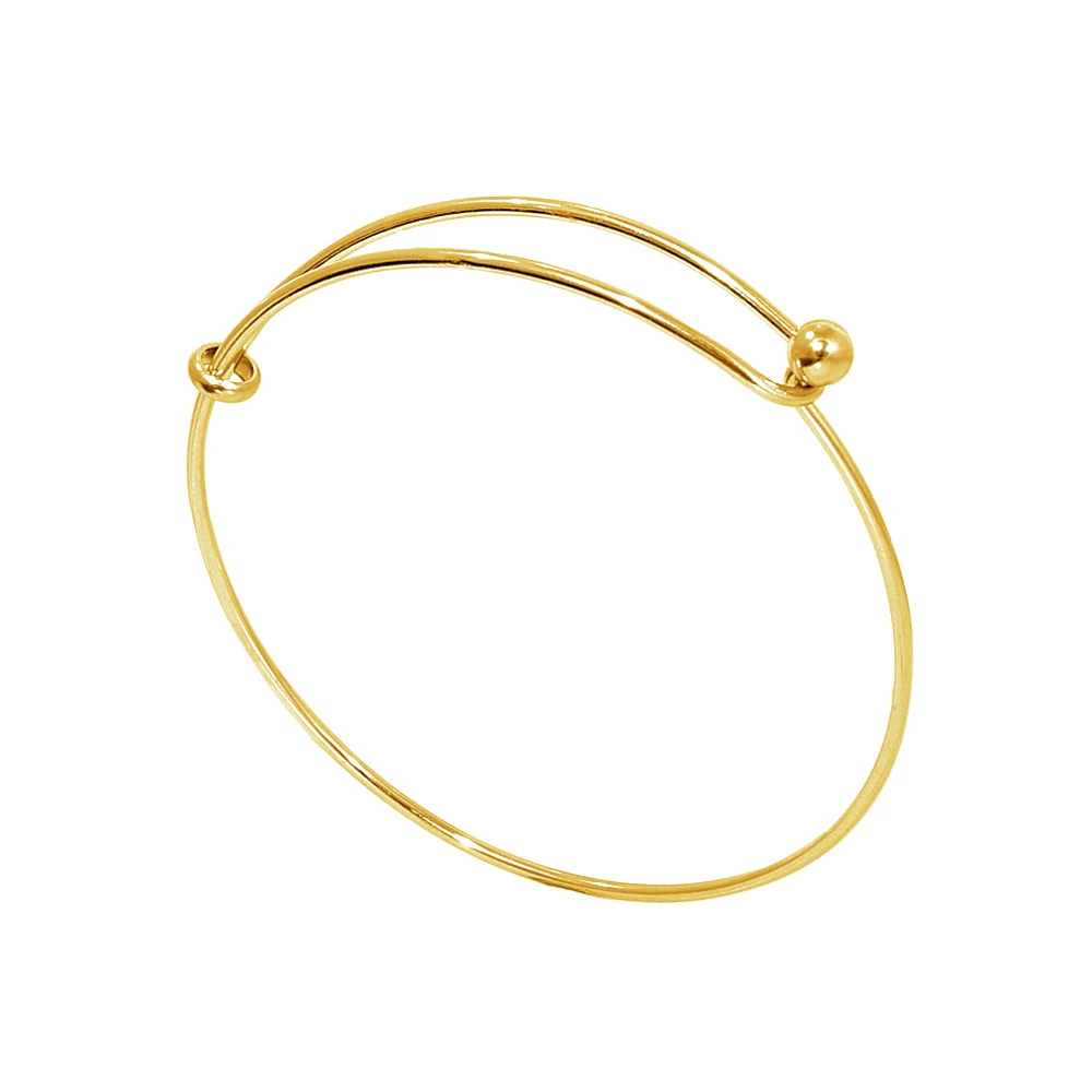 

20pcs/lot Gold color Bangle Stainless steel Charm Bangle DIY Handmade Wire Bangles