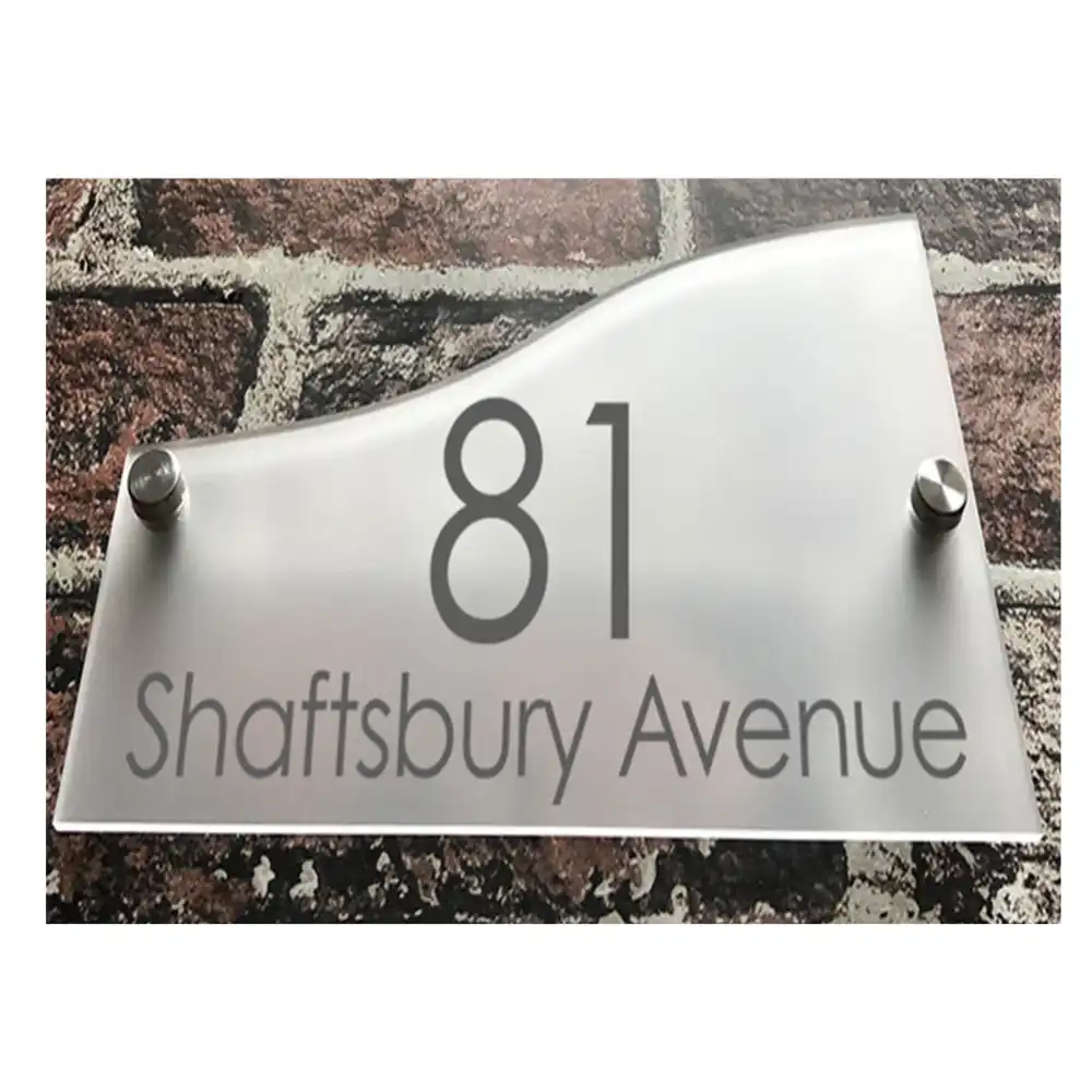Customized Personalized Modern Clear Acrylic House Signs Door Modern Clear Acrylic House Signs Door