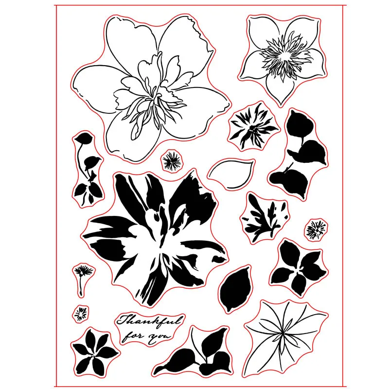 

Layering Flowers Clear Silicone Stamps for Scrapbooking DIY Craft Album Card Making Decorative Template 6x8inch New 2019