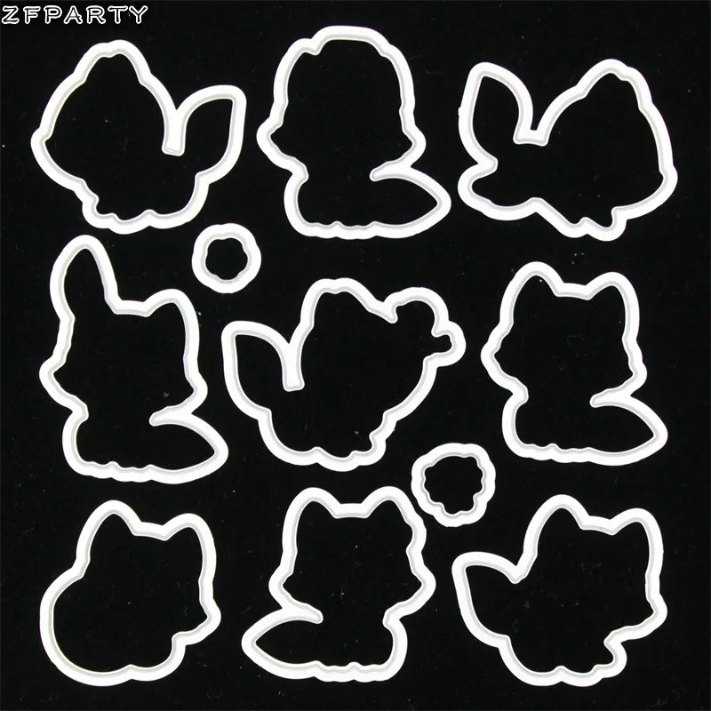 

ZFPARTY Cute Fox Transparent Clear Silicone Stamp Or Cutting Dies Set for DIY scrapbooking/ Card Making