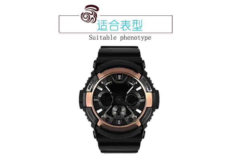 Резиновый высококачественный ремешок для часов специально для CASIO SGW-100 умные часы браслет черный 24 мм