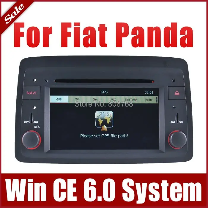 Auto Radio Car DVD Player GPS Navigation for Fiat Panda with Navigator