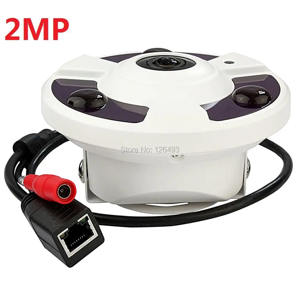 CCTV 2.0mp P2P 360 градусов панорамный Fisheye IP Камера ONVIF P2P обнаружения движения для внутренней безопасности-белый, Бесплатная доставка