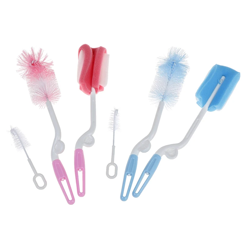 

3pcs/set New Baby Bottle Brushes Set Sponge Nipple Pacifier Cleaner Milk Feeder Baby Bottle Brushes Cleaning Tools Random Color