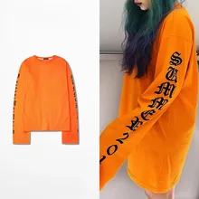 INS горячие толстовки любителей мужчины ретро Vetements длинным рукавом Bigbang