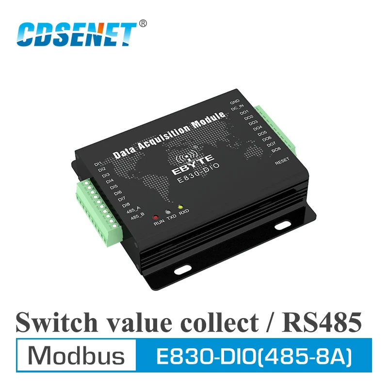 E830-DIO (485-8A) RS485 Modbus RTU переключатель значение Acquistion 8-канальный цифровой сигнал коллекция последовательный Порты и разъёмы сервер