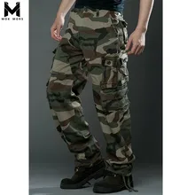 Хит, мужские Новые камуфляжные свободные брюки большого размера с несколькими карманами, модные брендовые повседневные высококачественные мужские рабочие брюки