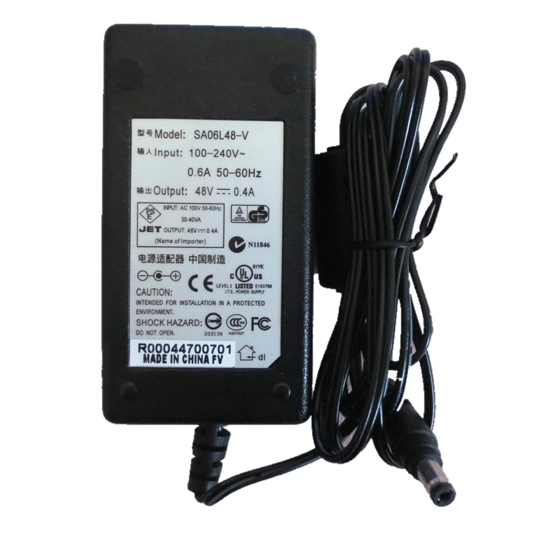 48 В 0.4A AC DC адаптер для Linksys AD SA06L48-V GPSASU-48P403-AM5BH шнур питания кабель Зарядное устройство блок питания