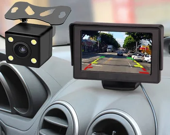 

2In1 Car Parking System Kit 4.3" TFT LCD Color Rearview Display Monitor + Waterproof Reversing Backup Rear View Camera