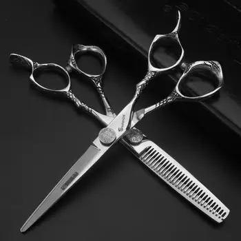 

6 inch Cutting Thinning Styling Tool Hair Scissors Stainless Steel Salon Hairdressing Shears