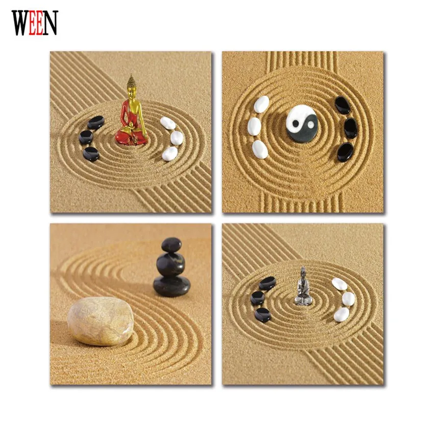 

WEEN Buddha Eight-Diagram tactics Pictures Cuadros Decoracion With Framed For Living Room Wall China Style Art Canvas Painting