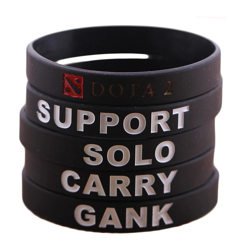 Черные Аниме игры Dota 2 командный спортивный браслет мужские браслеты из