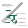 MOKIN 12'' Angle Ruler Combination Square Ruler 45/90 Degree With Bubble Level For Machinist Education Gauge Measuring Tools ► Photo 2/6