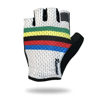 Racmmer перчатки для велосипедистов Guantes Ciclismo Нескользящие дышащие мужские и женские летние спортивные велосипедные перчатки для велоспорта на полпальца# CG-08 - Цвет: Pic Color