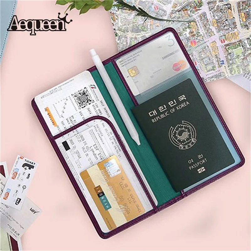 Buy AEQUEEN Large Korean Passport Cover Brand Traveling Document ID Card Holder