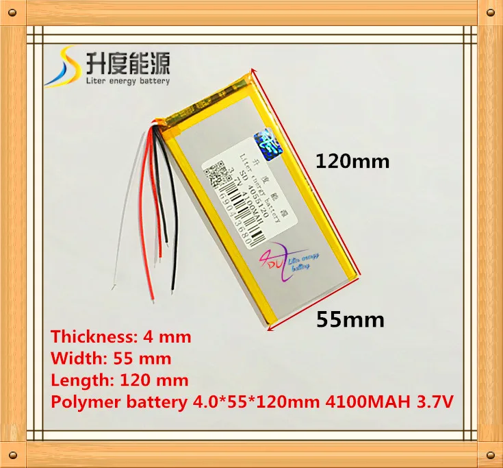 5 Проводная батарея для планшета 3,7 V 4100mAH 4055120 полимерная литий-ионная/литий-ионная батарея для планшетных ПК