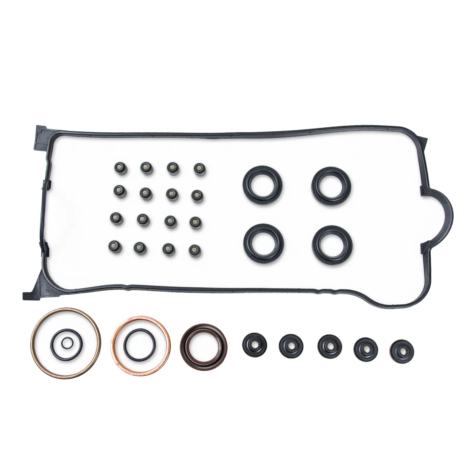 Car Cylinder Head Cover Exhaust Manifold Gasket Eiton Valve Stem Seal O-ring Kit For Honda Civic VI Coupe HR-V D16W1 D16Y7 D16Y8
