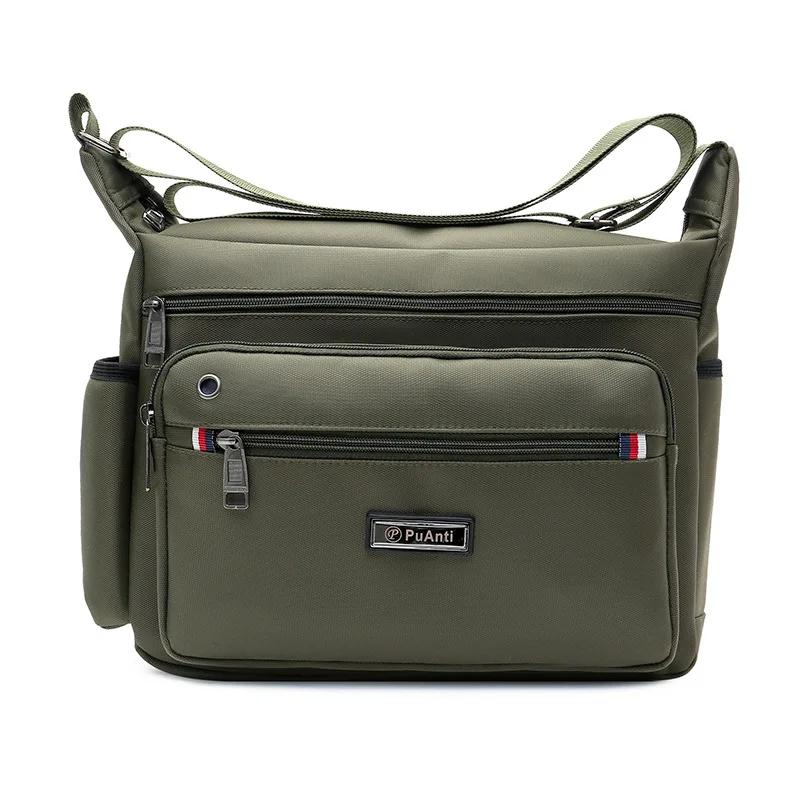

Nylon Shoulder Bags unisex Solid Colors Messenger Bags Strong Fabric Bags Vintage Style Crossbody Bags 2019 Multiple Pockets