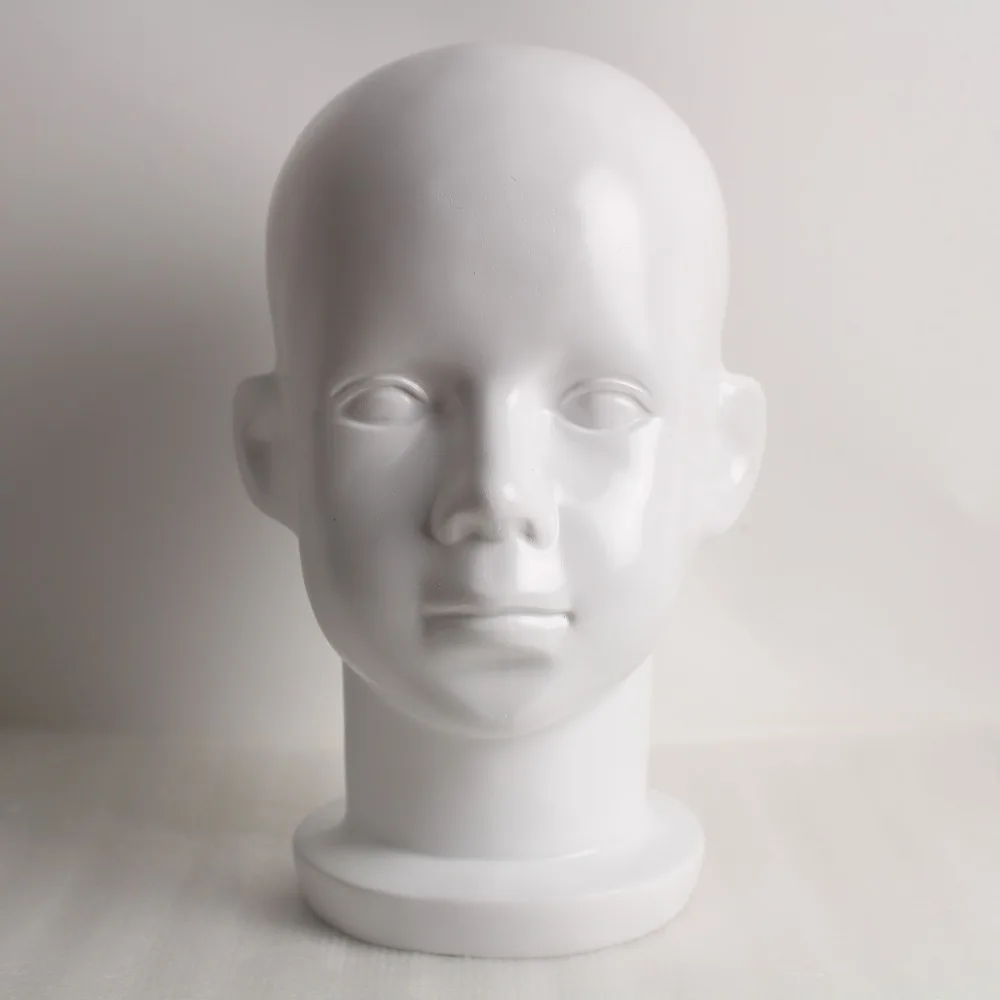 

Fiberglass Child Children Kid White Head Mannequin For Wig And Hat Display