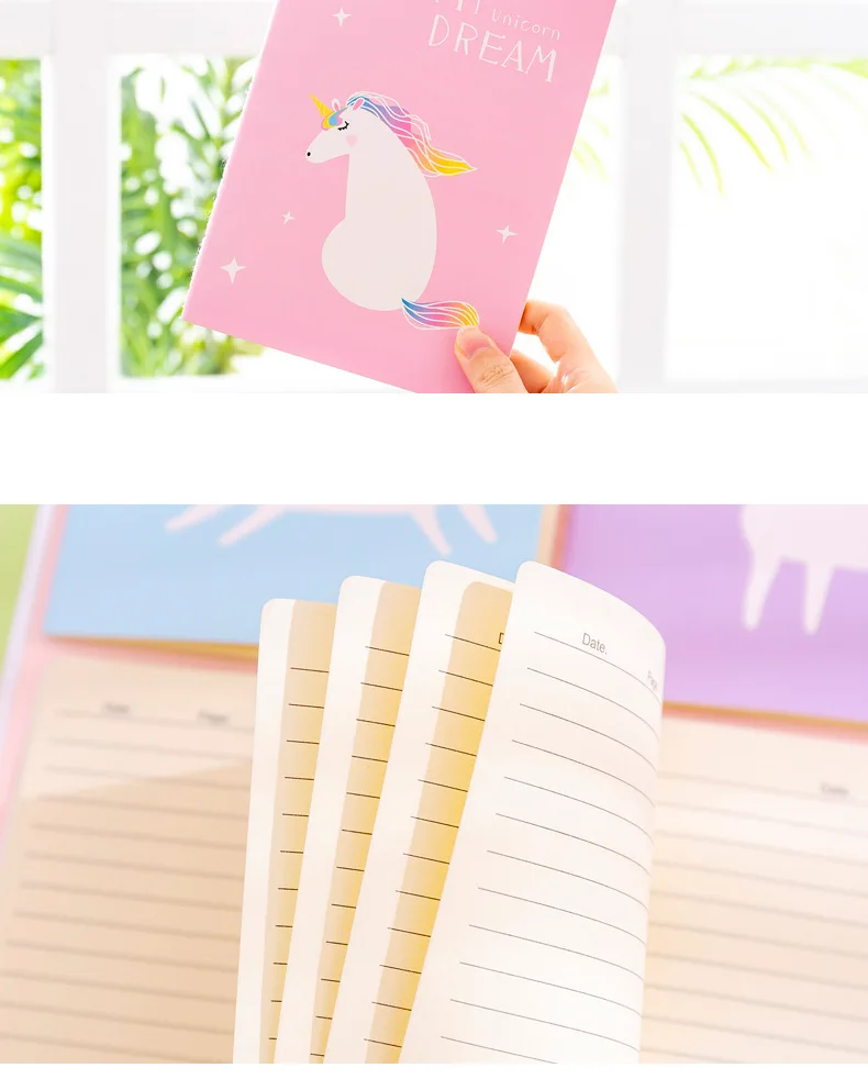 Kawaii Journal Stationery Cartoon Unicorn Star Notebook Kawaii Store