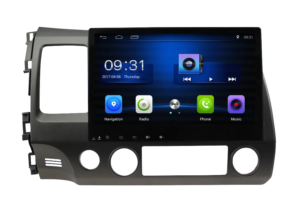 Discount Nedehe 2G+32G Android 8.1 Quad core 10.1 inch for Honda Civic 2006-2011 car radio dvd gps navigation car console audio player 4