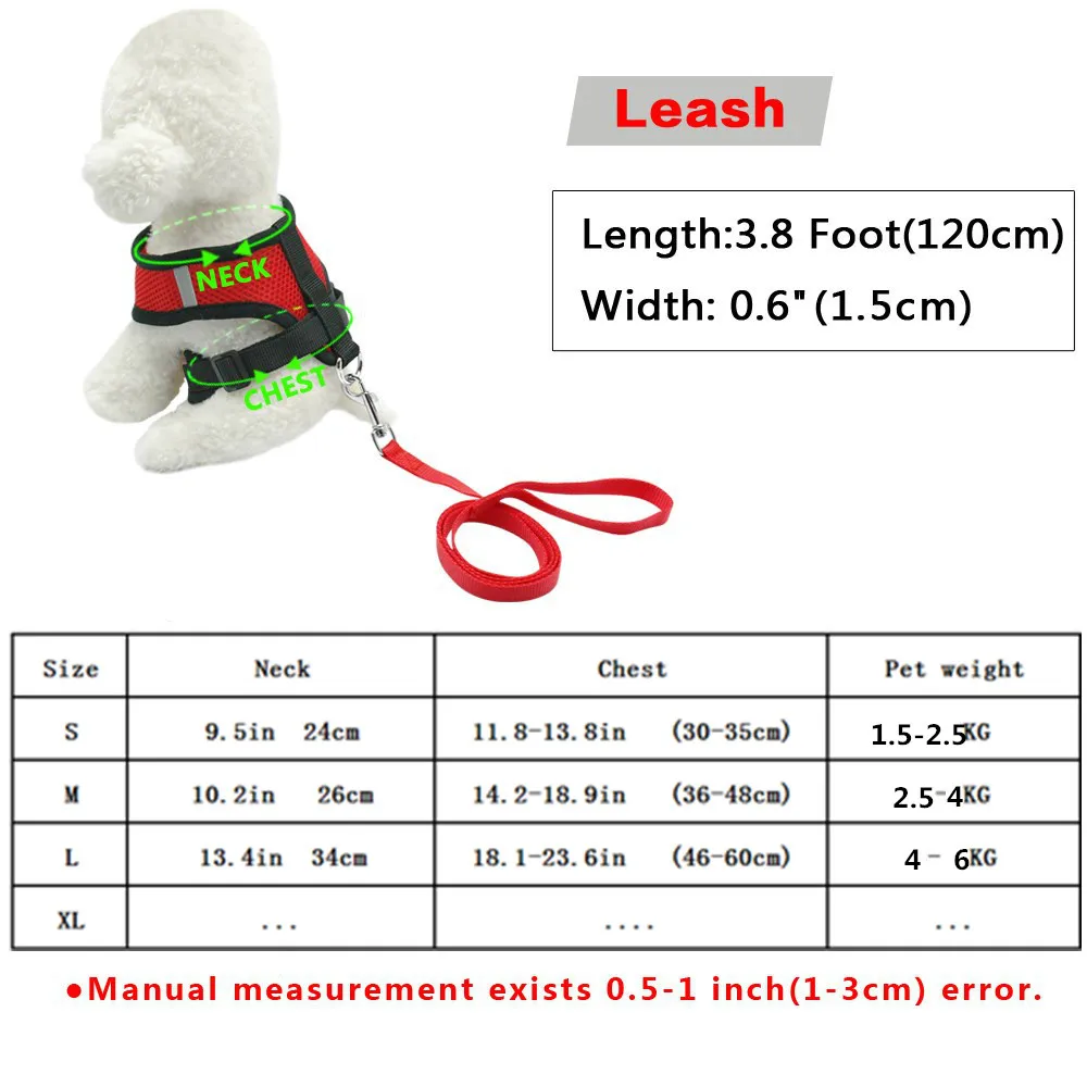 Регулируемый мягкий дышащий поводок для собаки, клетчатый нагрудный ремень для питомца, с веревкой для собаки, жилет, поводок, веревка для питомца, щенка, нагрудный ремень