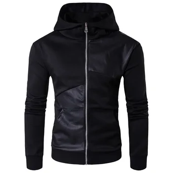 

autumn Black men Hoodies coat Fashion casual Men Hooded Jackets S M L XL XXL