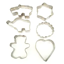 AMW 6 шт./компл. сердце в форме животных печенья резак из нержавеющей стали нож для бисквита формы для выпечки печенья