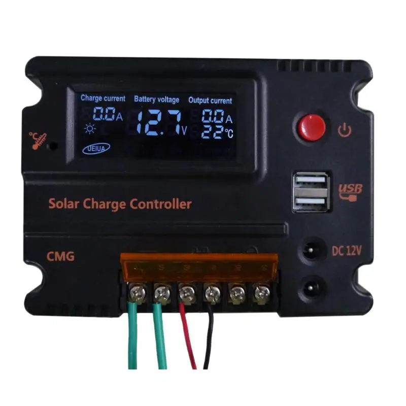 

20A LCD Screen Display Solar Panel Battery Regulator Charge Controller for DC Lamp and Phone Solar System Controller
